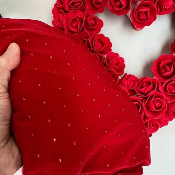 Michael Kors Women Studded Long-Sleeve Bodycon Dress XS Crimson Red - Picture 11 of 11